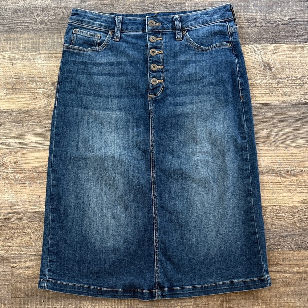 Denim Midi Skirt 8